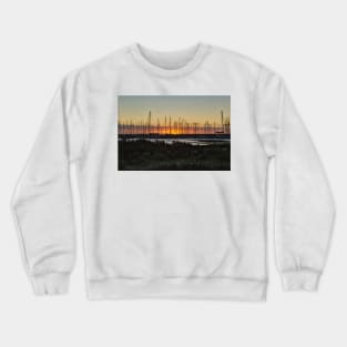 Sailboats at Sunset: A St Kilda Harbor Dreamscape Crewneck Sweatshirt